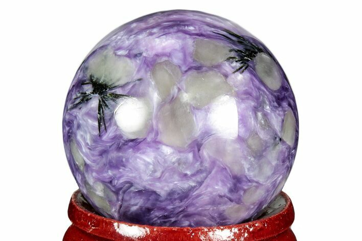 Polished Purple Charoite Sphere - Siberia #337963
